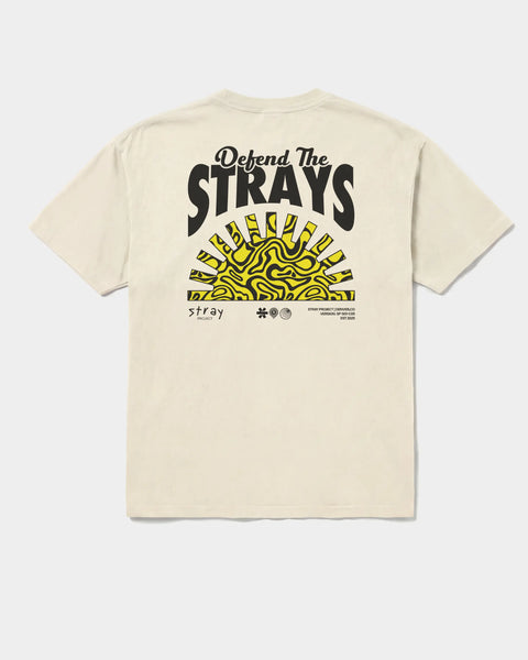 Defend The Strays Tee lifestyle styling — rescue dog tee from Stray Project