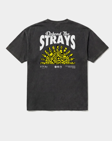 Defend The Strays Tee back design — supporting shelter dog rescue · Stray Project
