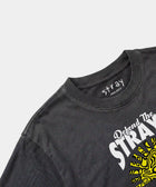 Defend The Strays Tee detail — rescue dog tee that funds shelter meals · Stray Project