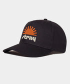 Stray Sun Rise Hat - Black — dog lover hat from Stray Project. Every purchase funds shelter dog meals.