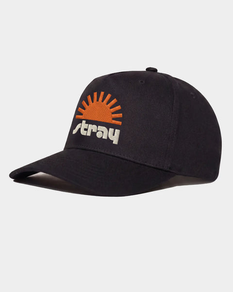 Stray Sun Rise Hat - Black — dog lover hat from Stray Project. Every purchase funds shelter dog meals.