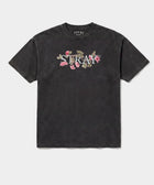 Inspire Flower Tee in Black — rescue dog tee from Stray Project. Every purchase funds shelter dog meals.