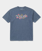 Inspire Flower Tee in Navy — rescue dog tee from Stray Project. Every purchase funds shelter dog meals.