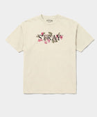 Inspire Flower Tee in Off-White — rescue dog tee from Stray Project. Every purchase funds shelter dog meals.