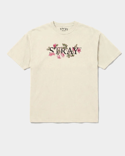 Inspire Flower Tee in Off-White — rescue dog tee from Stray Project. Every purchase funds shelter dog meals.