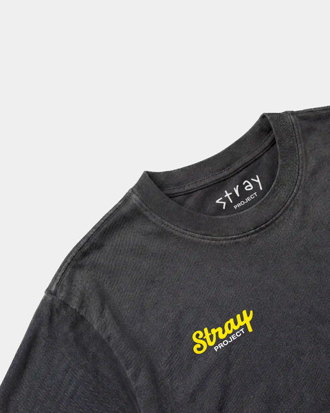 Loud & Proud Tee detail — rescue dog tee that funds shelter meals · Stray Project