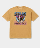 Stray Retro Tee in Gold — rescue dog tee from Stray Project. Every purchase funds shelter dog meals.
