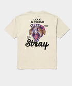 Loud & Proud Tee in Off-White — rescue dog tee from Stray Project. Every purchase funds shelter dog meals.