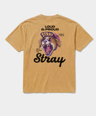 Loud & Proud Tee in Gold — rescue dog tee from Stray Project. Every purchase funds shelter dog meals.