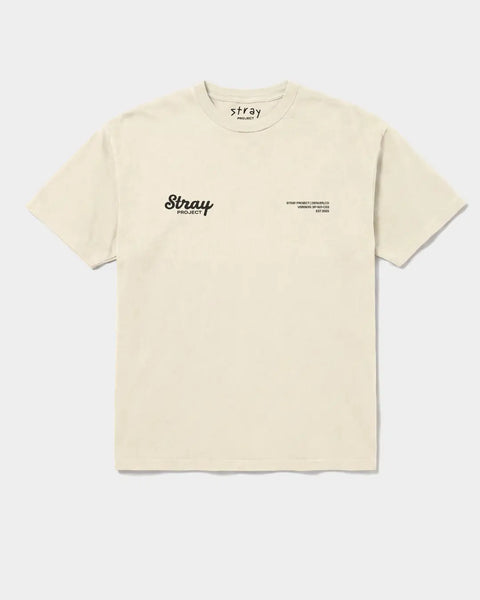 Loud & Proud Tee lifestyle styling — rescue dog tee from Stray Project