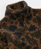 Protect The Pack Camo Fleece detail — rescue dog fleece that funds shelter meals · Stray Project