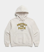 Protect The Pack Hoodie in Off-White — shelter dog hoodie from Stray Project. Every purchase funds shelter dog meals.