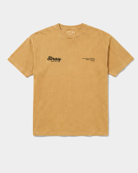Loud & Proud Tee lifestyle styling — rescue dog tee from Stray Project