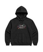 Max Volume Hoodie in Black, front view — Stray Project