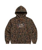 Max Volume Hoodie in Duck Camo, front view — Stray Project