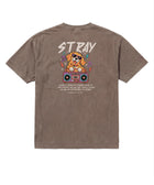 Max Volume Tee in Brown, back view — Stray Project