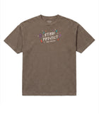 Max Volume Tee in Brown, front view — Stray Project
