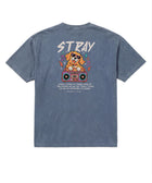 Max Volume Tee in Navy, back view — Stray Project