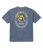 Protect the Pack 2.0 Tee in Navy, back view — Stray Project