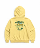 Rescue Club Good Company Hoodie in Light Yellow, back view — Stray Project