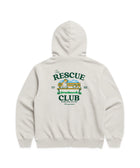 Rescue Club Good Company Hoodie in Off-White, back view — Stray Project