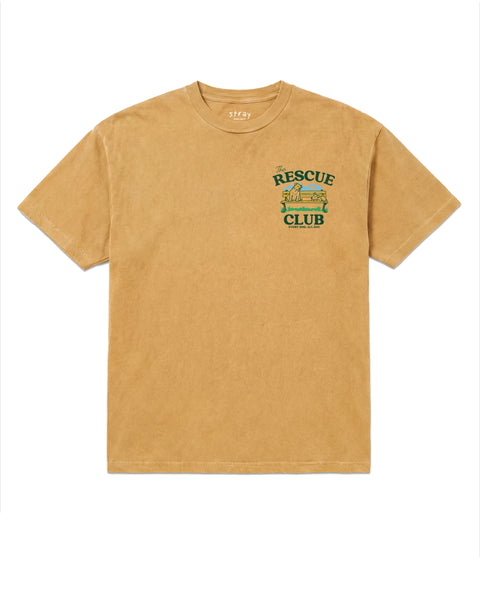 Rescue Club Good Company Tee in Gold, front view — Stray Project