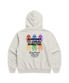 Stray on Repeat Hoodie in Off-White, back view — Stray Project