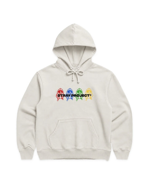 Stray on Repeat Hoodie in Off-White, front view — Stray Project