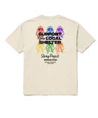 Stray on Repeat Tee in Off-White, back view — Stray Project